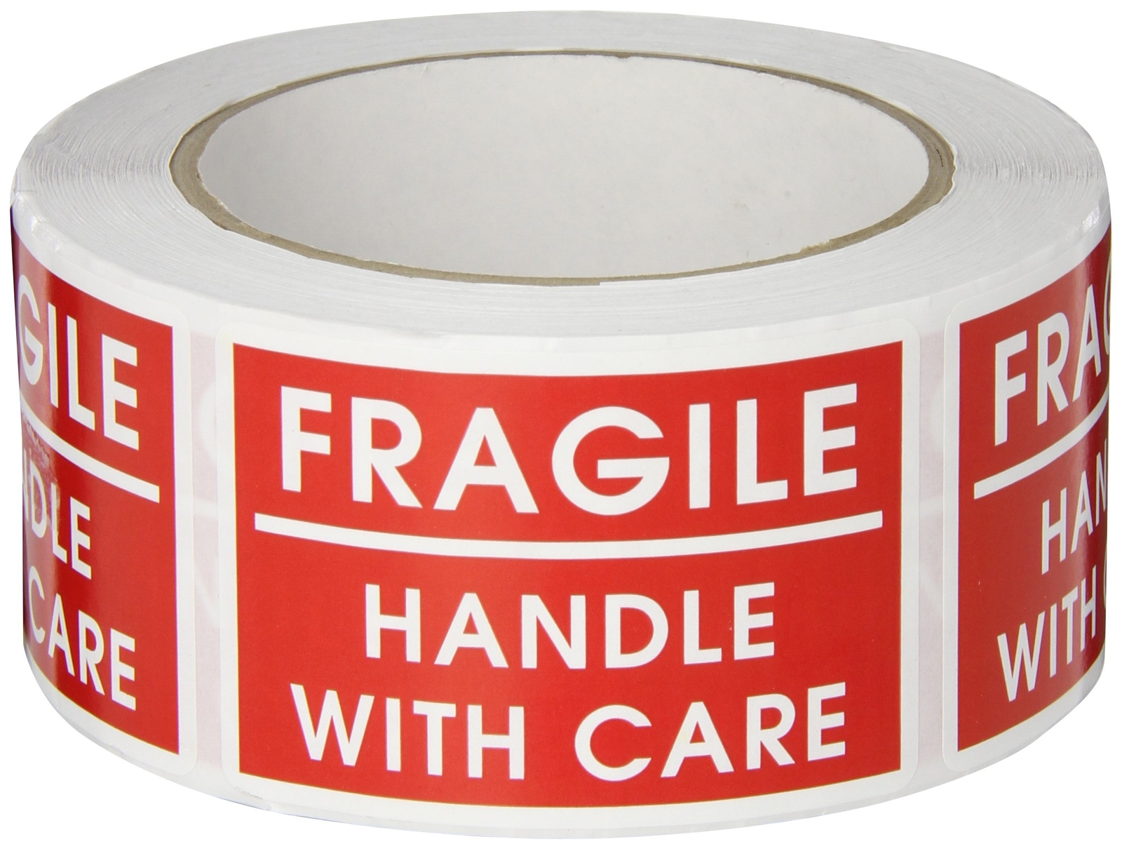 TapeCase SHIPLBL-036 Shipping Packing Labels”Fragile/Handle with Care” Red/White