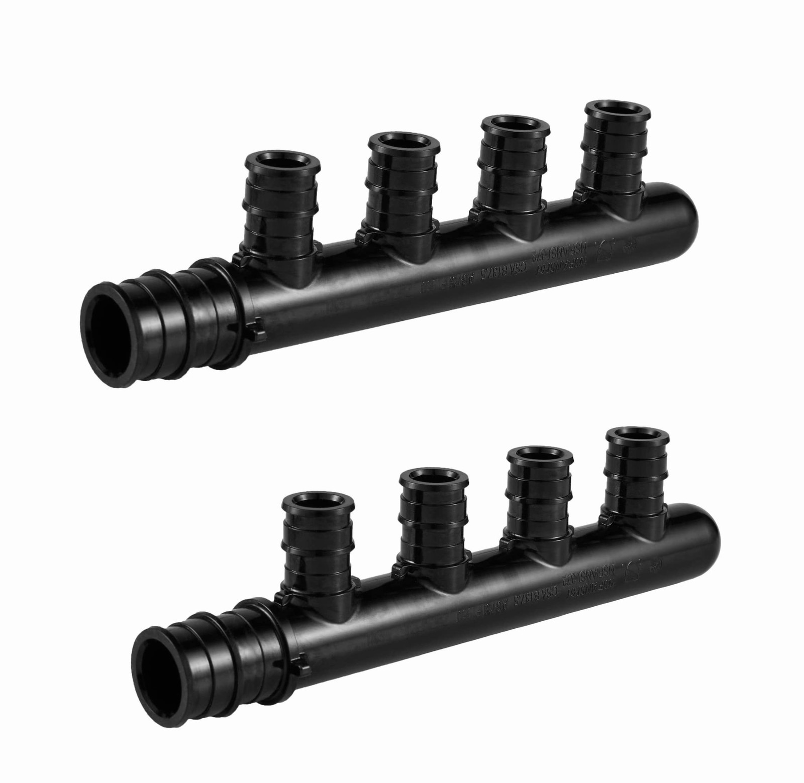 2 PCS 4 Outlets PexA Expansion Poly PPSU Closed Manifold 3/4 Trunk 1/2 Port