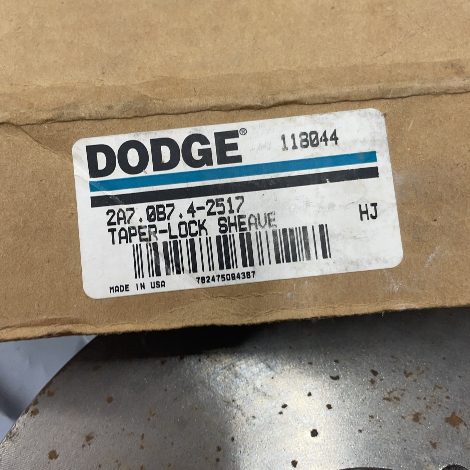 DODGE TAPER-LOCK SHEAVE 118044 2A7.0B7.4-2517 2 GROOVES S44
