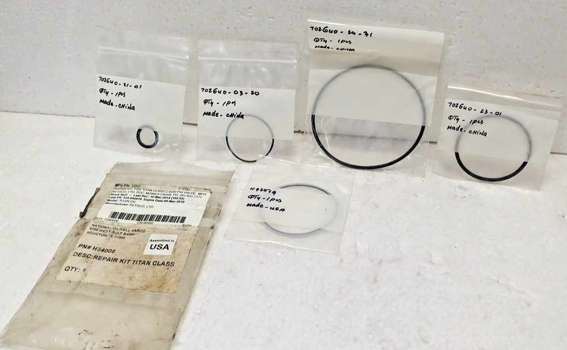 Titan H34005 Repair Kit Titan Class C 6200 PSI Valve Titan / Retsco
