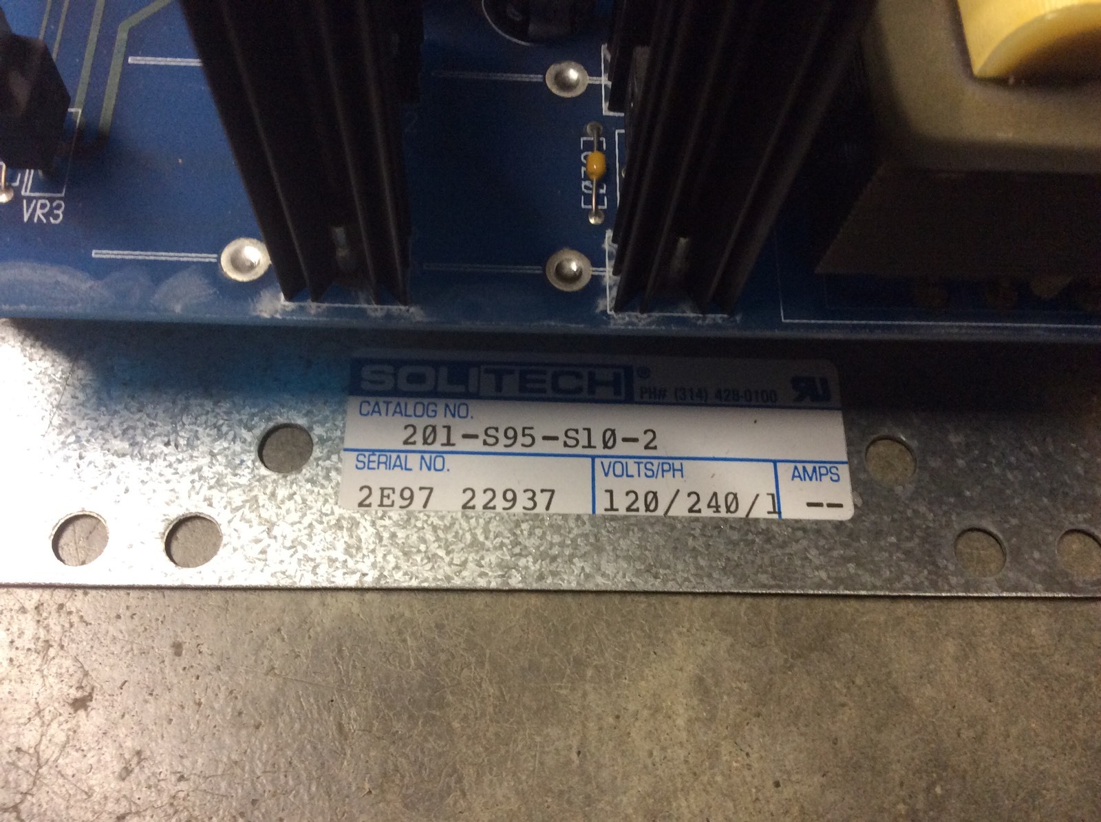 Solitech 201-S95-S10-2 Control Circuit Board 120V/240V