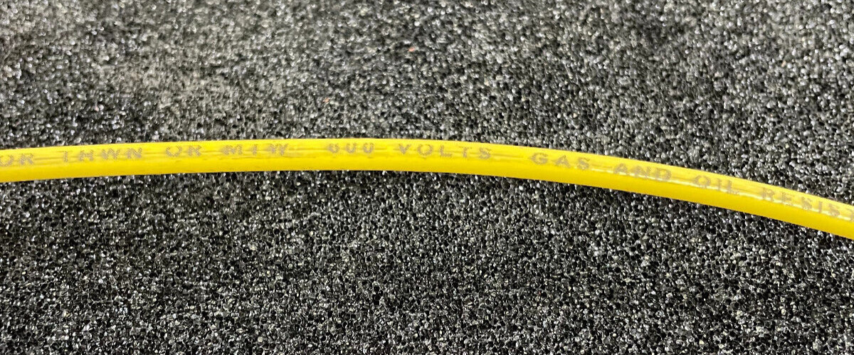 General Cable 12 AWG Yellow Wire 12/19W THHN/THWN/MTW VW-1 600V GAS & OIL 100Ft
