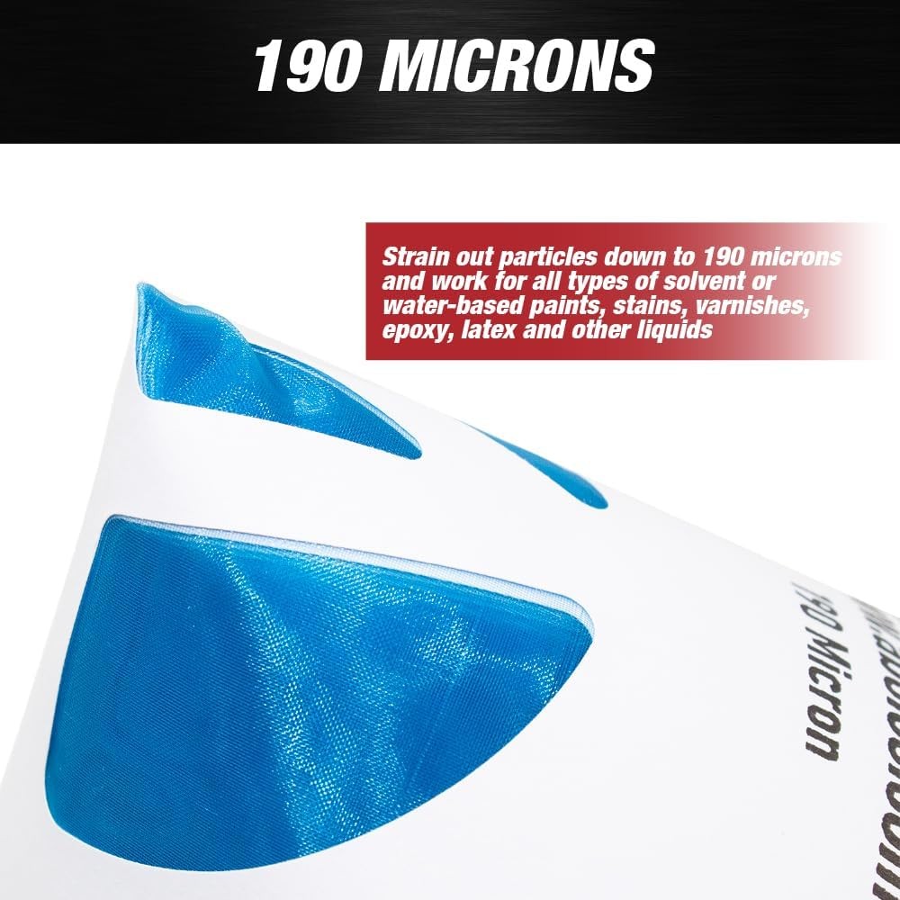LAUCO 250 Pcs of Paint Strainer with Fine 190 Micron Filter Tips