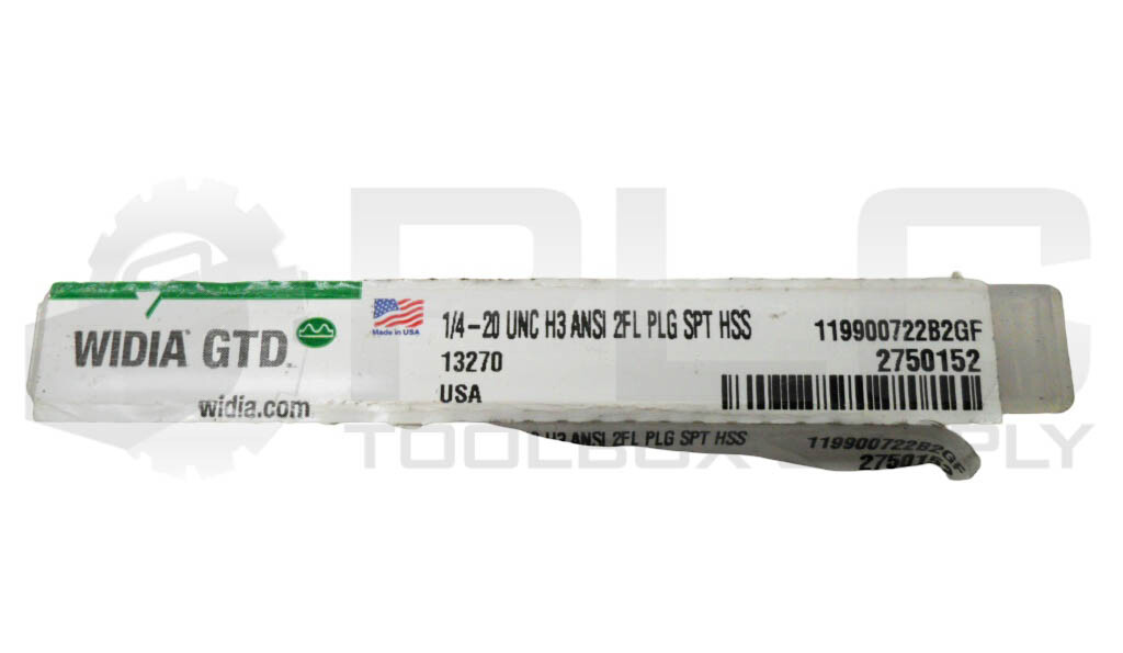 LOT OF 4 NEW WIDIA 1/4-20 UNC H3 ANSI 2FL PLG SPT HSS SPIRAL POINT TAP 13270