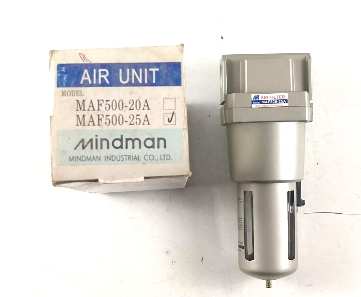 Mindman MAF500-25A Air Filter, Max.Press 9.9 kgf/cm²