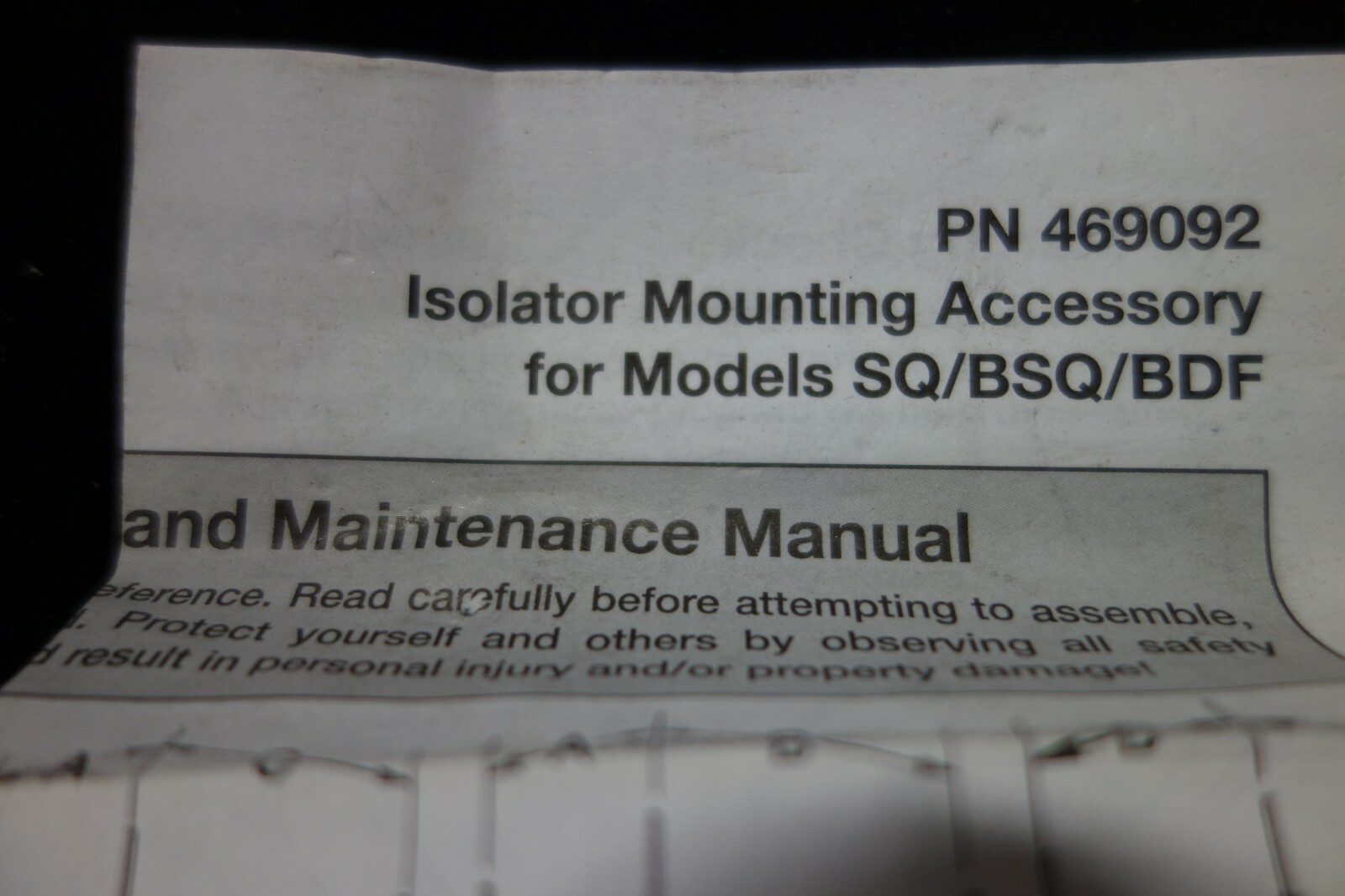 Greenheck Isolator Mounting Accessory Kit PN 469092, New in Box! Model 800201