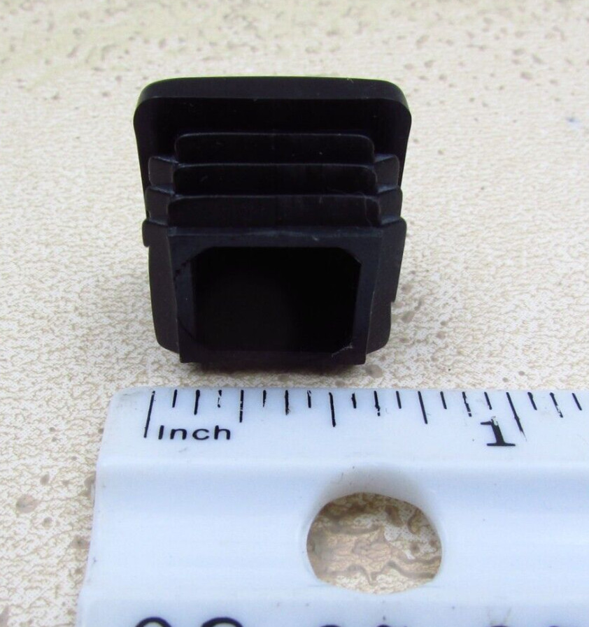 QTY 8 Black 3/4″ Inch, 16-20 Gauge Square Tube End Cap Plastic Insert Plugs