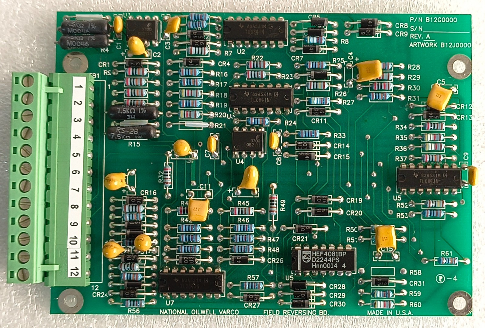 NOV B12G0000 FIELD REVERSING CONTROL BOARD / NATIONAL OILWELL VARCO