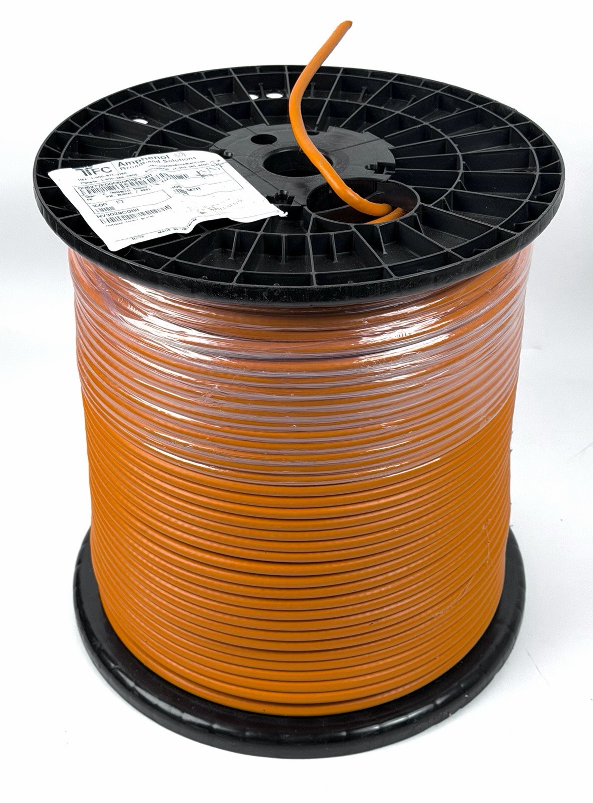 Amphenol Industrial SERIES 6, TRISHIELD Shield 77%, FLEX PE ORANGE, 1000ft Reel