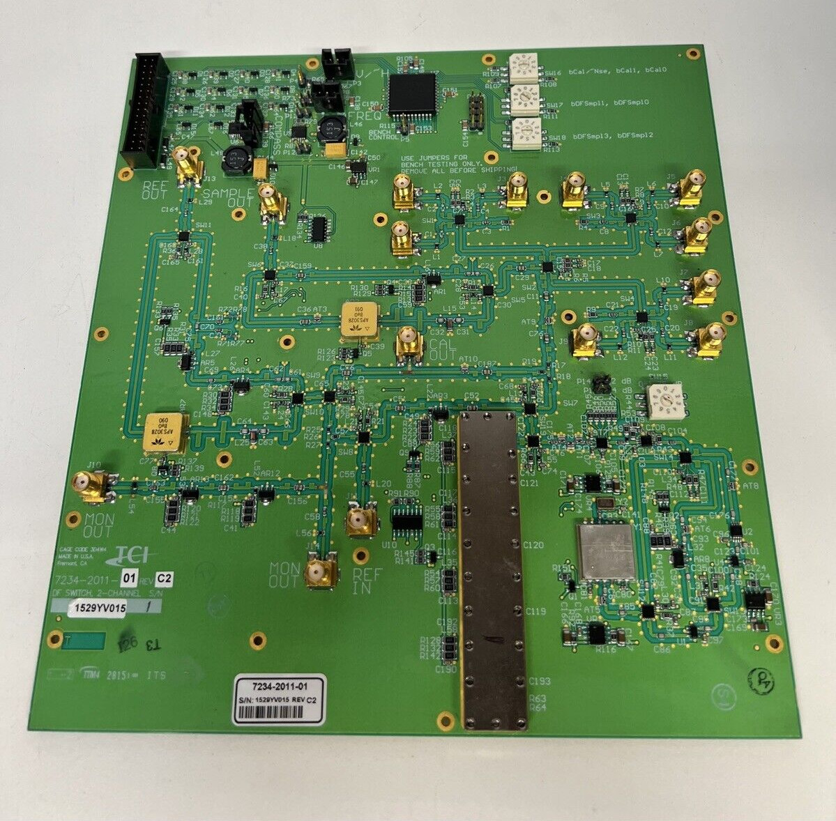 TCI 7234 , 7234-2011-01 Rev C2 , DF SWITCH , 2-CHANNEL , 7234-9011 Rev C