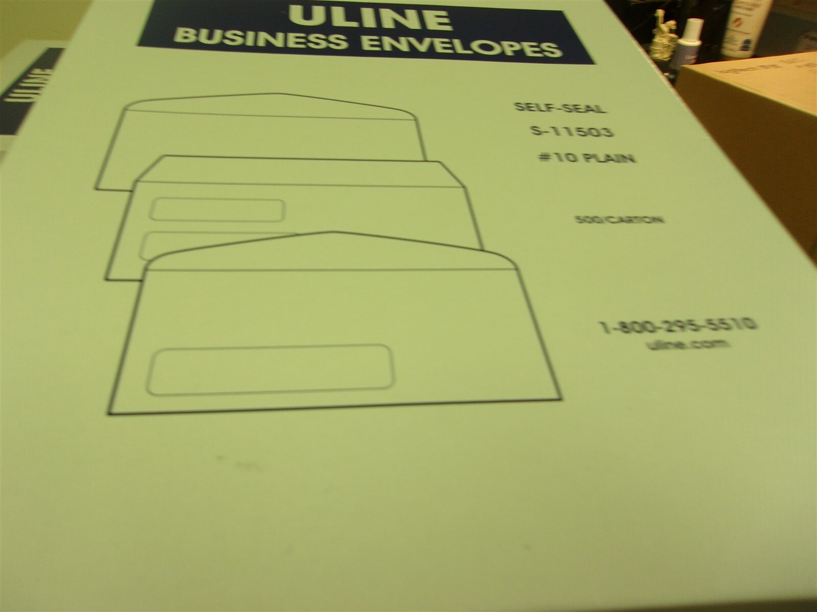 NEW Uline Business Envelopes S-11503 #10 Plain Lot of 500 *FREE SHIPPING*