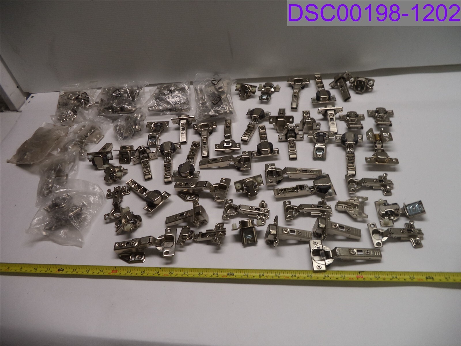 Qty = 57: Cabinet Hinges Mixed Lot, Many styles and Types