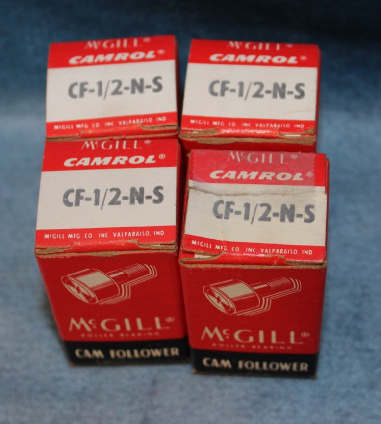 (New) McGILL CAM FOLLOWER CF-1/2-N-S CF 1/2 N S “Lot of 4 pcs”