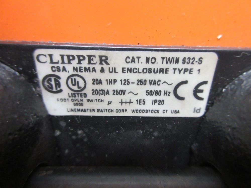 Linemaster Switch TWIN 632-S Clipper Foot Pedal TWIN632S Complete Assembly