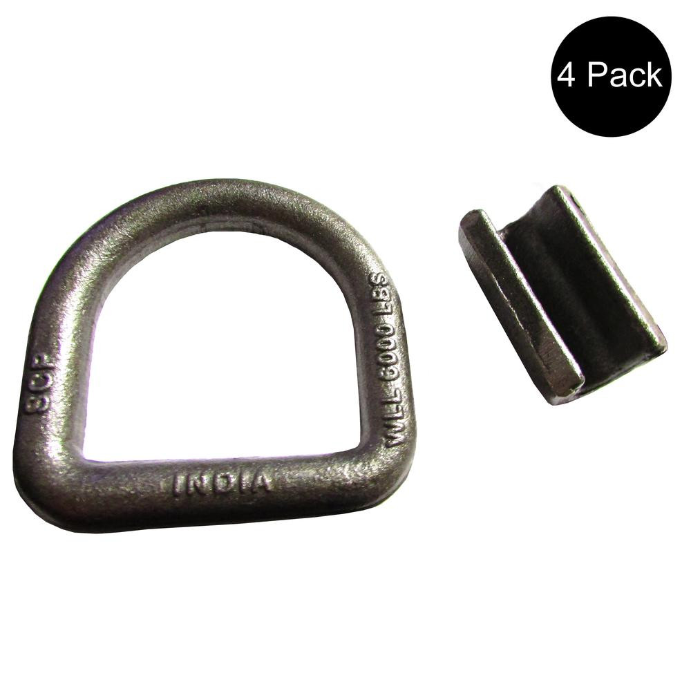 N/A Qty 4: 5/8″ Weld On D-Ring Fits Universal Products Universal Fit