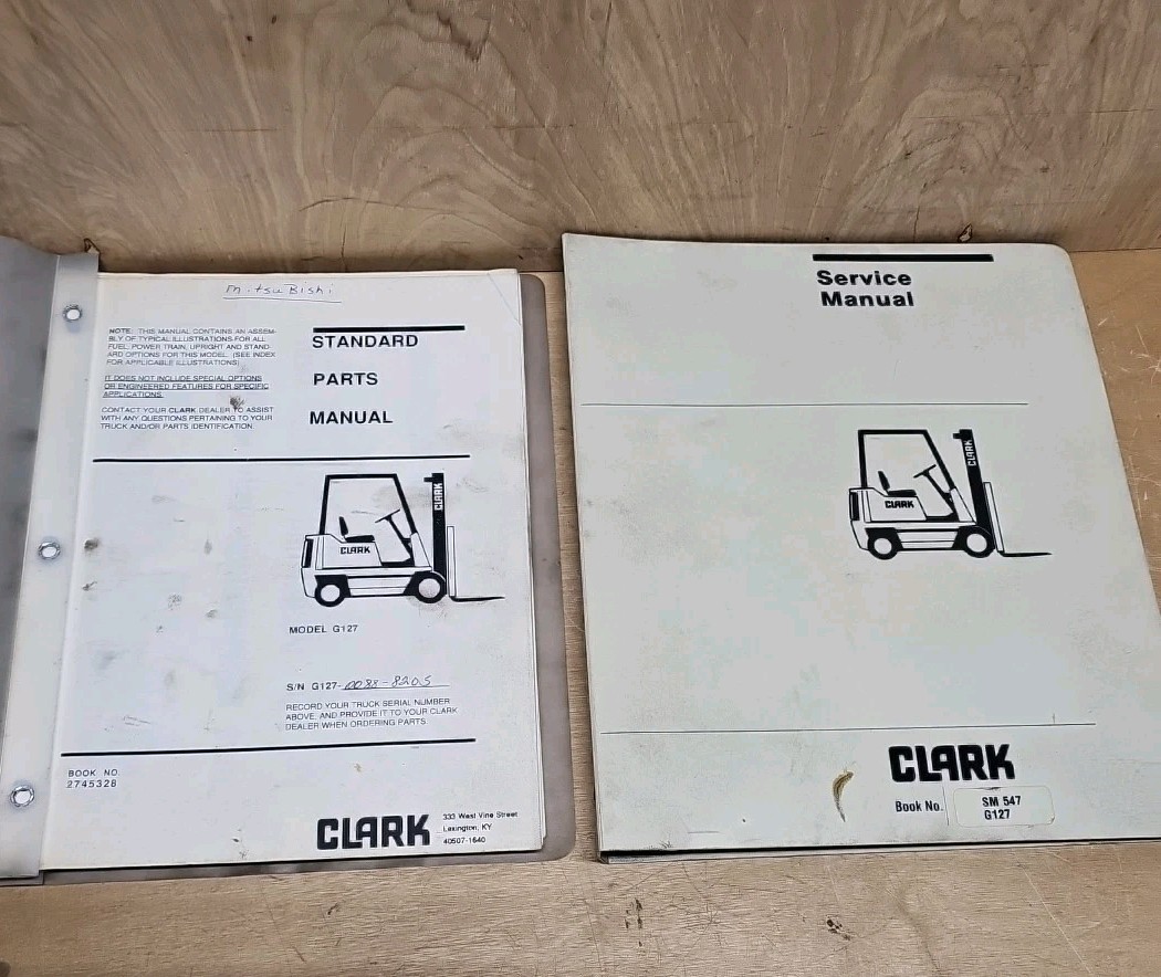 CLARK EQUIPMENT Service & Parts Manual SM547 G127 In Clark Binders VGC
