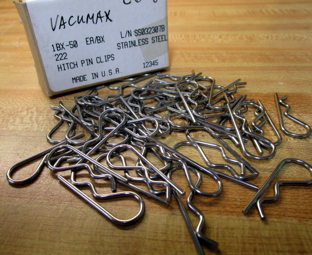 Vacumax 1BX-50 Hitch Pin Clips 92391A20 (Pack of 47)
