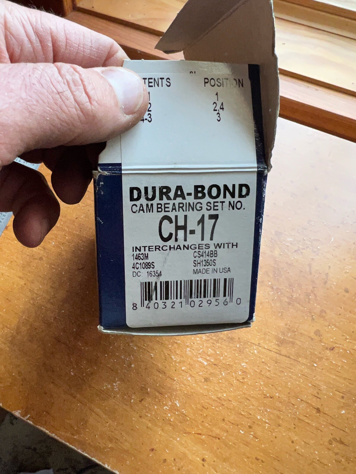 DURA-BOND CH-17 Cam Bearing Set Chevy V6 Motor Rebuilding Parts