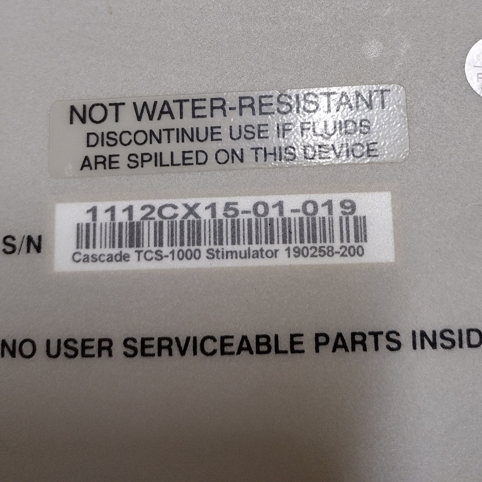 Cadwell TCS-1000 190258-200 No Cables (See Pictures) – USED