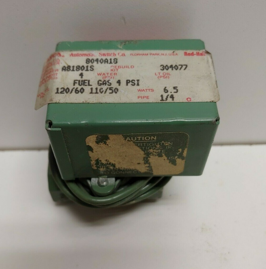 GUARANTEED! ASCO 120V 6.5W 1/4″ NPT SOLENOID VALVE 8040A18
