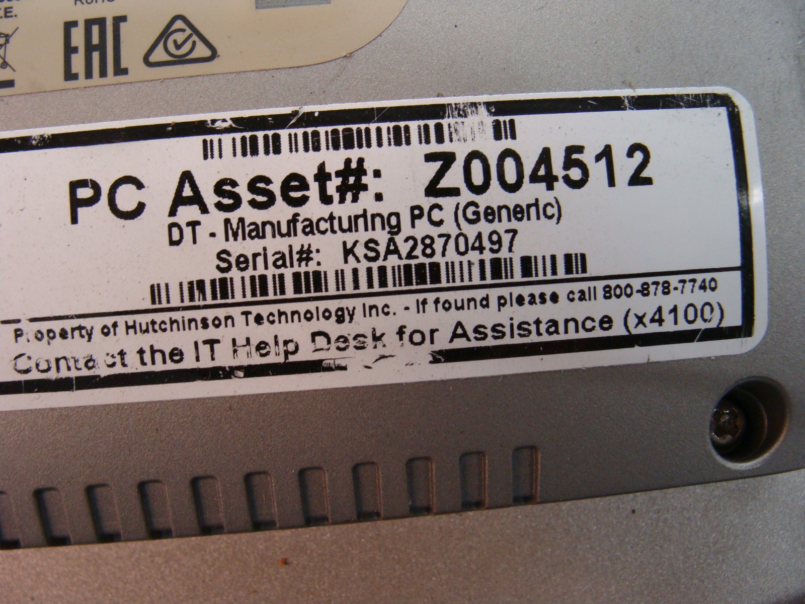 Advantech PPC-3120S-RAE 12.1in Panel PC Windows 10 Pro