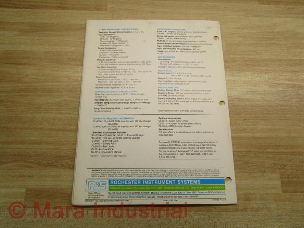 RiS 1035-121 Instruction Manual SC-1350