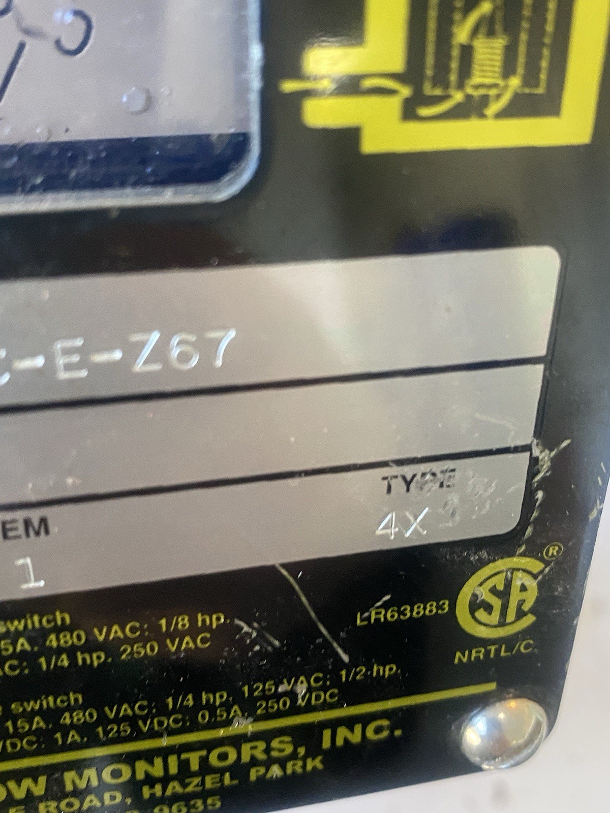 Universa Flow Monitor MN-ASB-300LGM-12-300V.9-A2XL-C-E-Z67 Type 4X 129337