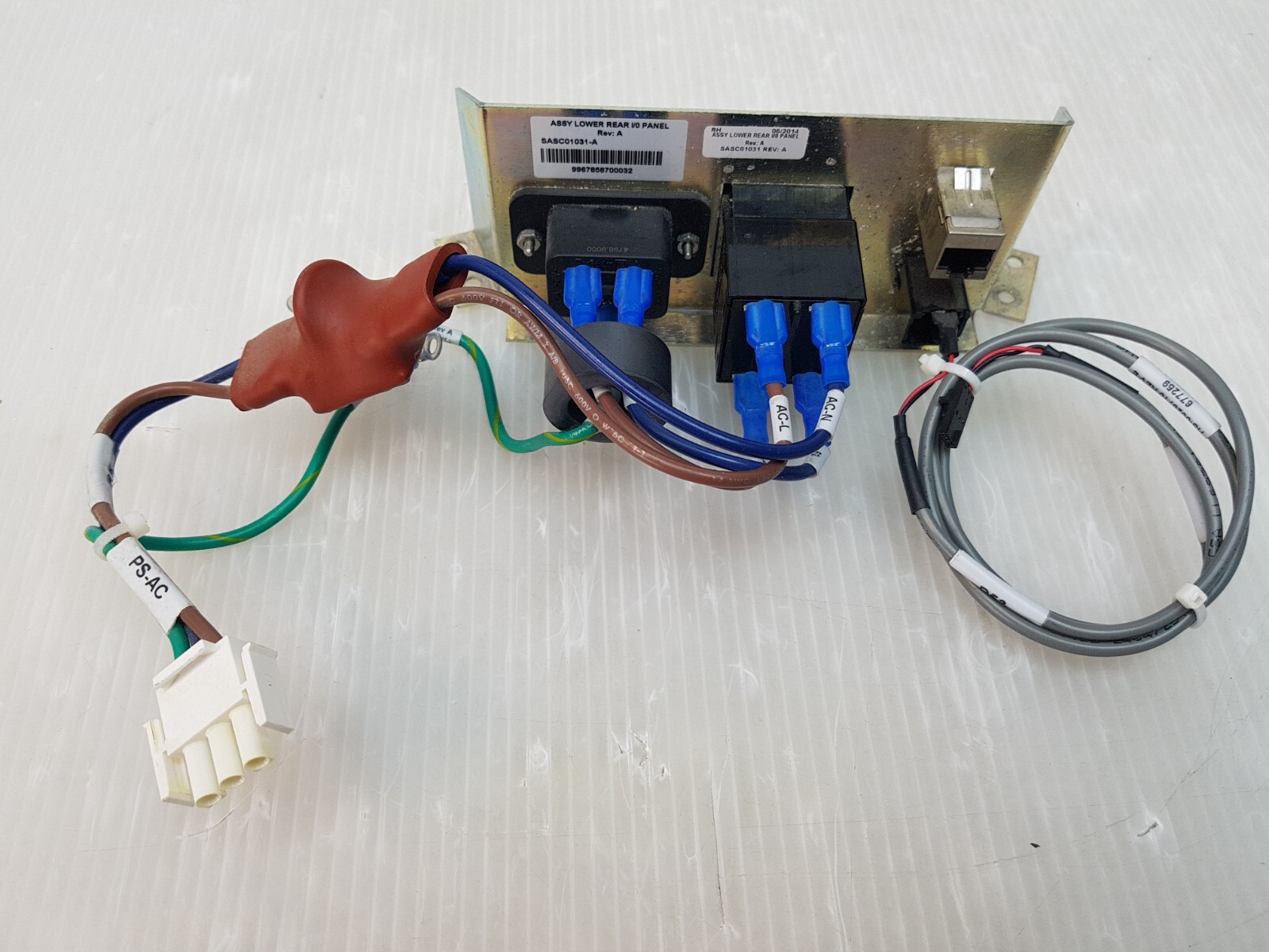 LUMENIS LightSheer INFINITY GA1001804-C, ASSY LOWER REAR I/O PANEL SASC01031-A