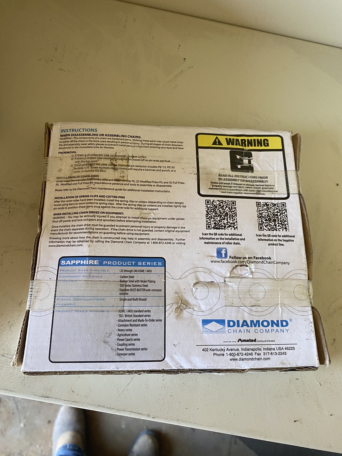 Sapphire Roller Chain S35 RIV 10FT XS-1282-010 New