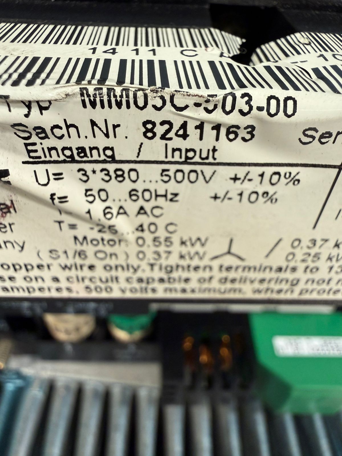 Sew Eurodrive MM05C-503-00 Movimot Control (3.2.3)