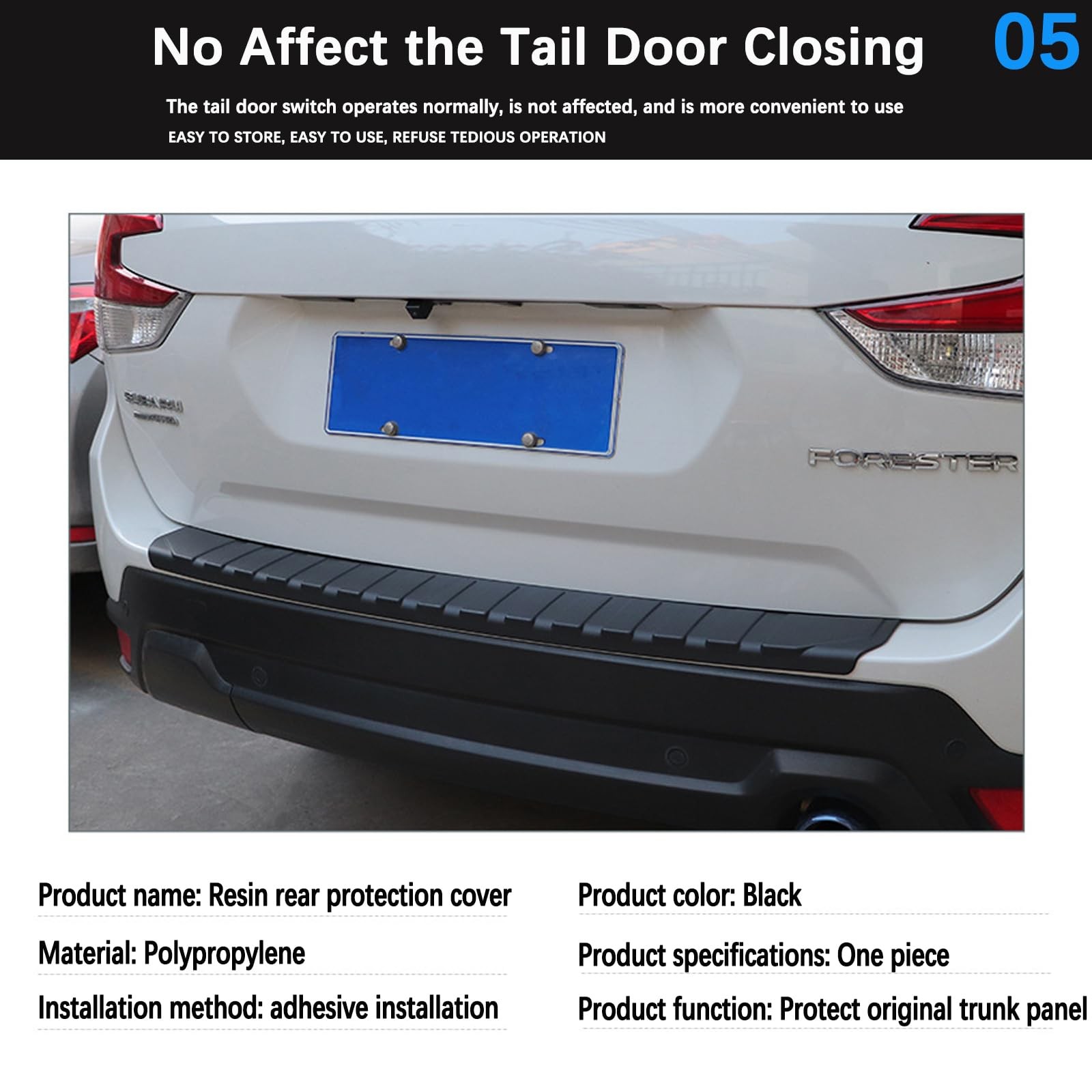 Rear Bumper Protector Guard for Subaru Forester 2019-2024 Scratch Resistant
