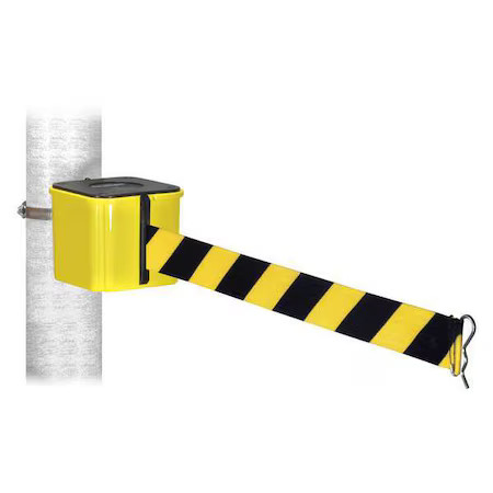 Retracta-Belt Wh412yw30-Byd-Hc Warehouse Barrier, 30Ft Black/Yellow Belt