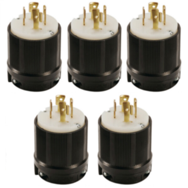 NEMA L16-20 Grounding Locking Plug, 20A 480V AC, 3 Pole 4 Wire, cUL Listed