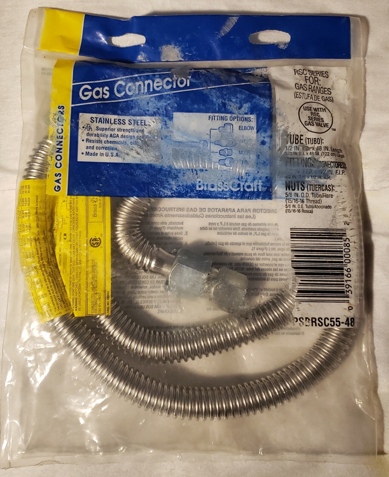 Brass Craft, PSBRSC55-48, Gas Connector