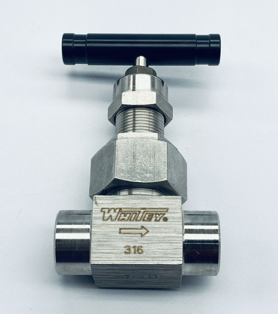 UNUSED WHITEY SS-6NRSW4P 316SS UNION BONNET NEEDLE VALVE 6000PSI 9/16″TSW