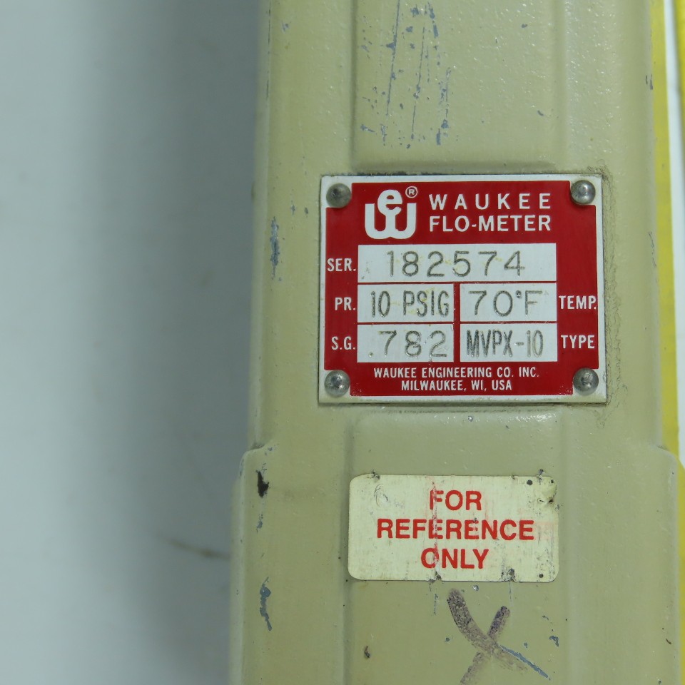 Waukee MVPX-10 Flo-Meter Gas Flow Meter PR 10PSIG 1-1/4″ NPT SG .782