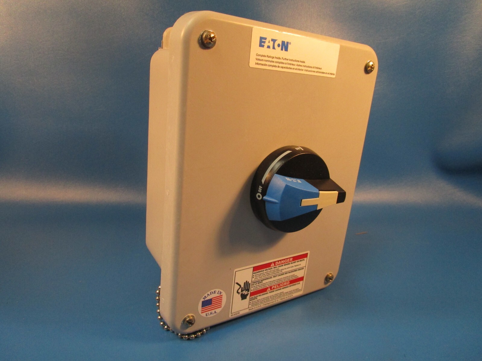 EATON ER53030UX, Enclosed Rotary Safety Switch, Disconnect, Switch, 3-Pole, 30A