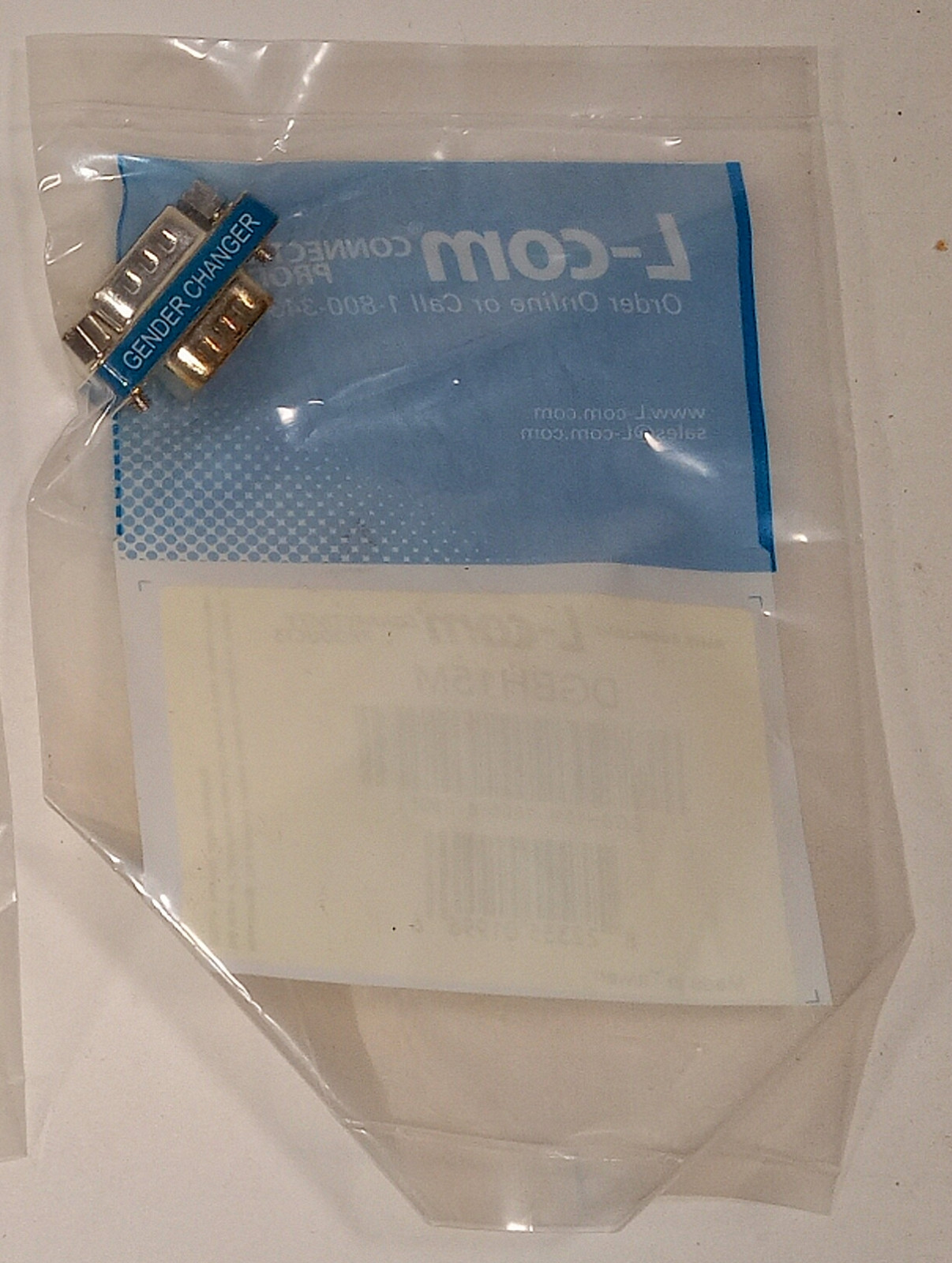1 NEW L-COM DGBH15M HD15 MALE/MALE SLIMLINE GENDER CHANGER NNB ***MAKE OFFER***