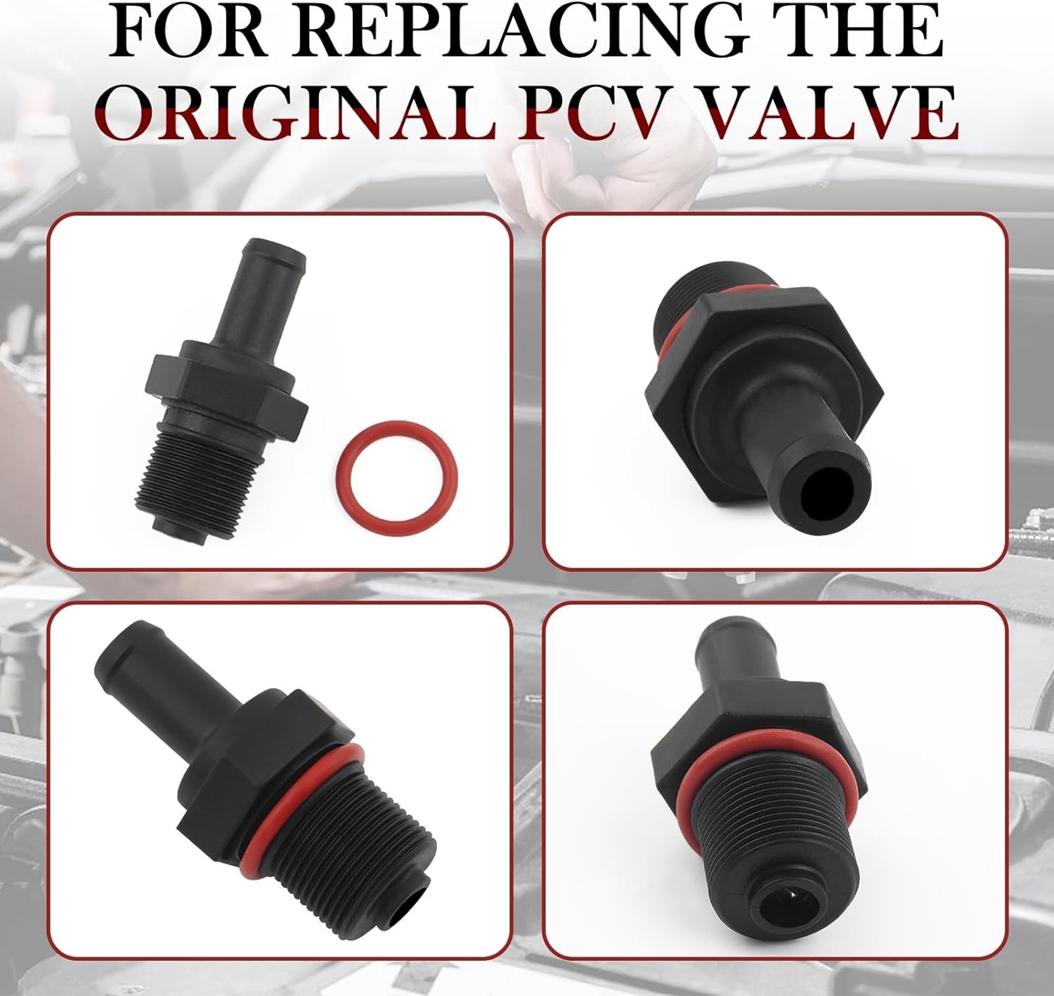 PCV Valve Replacement,Valvula PCV with Gasket Ring Compatible with Hyundai Velos
