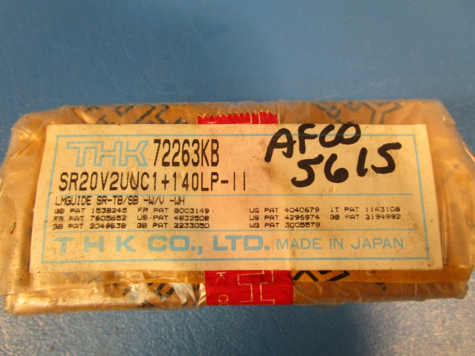 THK, SR20V2UUC1 + 140LP, TWO SR20V Linear Guide Blocks on a 140mm Rail