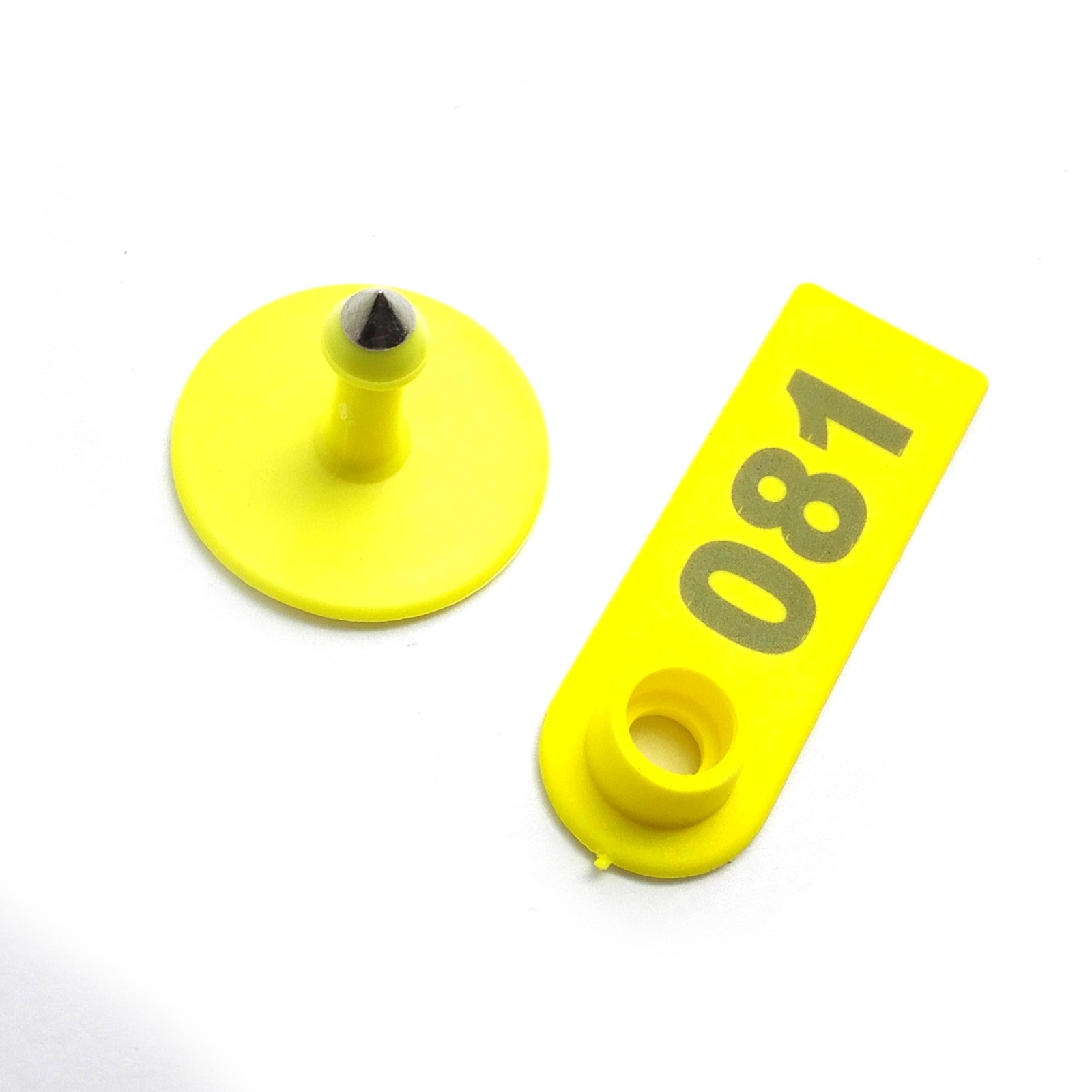 100x Yellow 001-100 Number Plastic Livestock Ear Tag For Goat Sheep