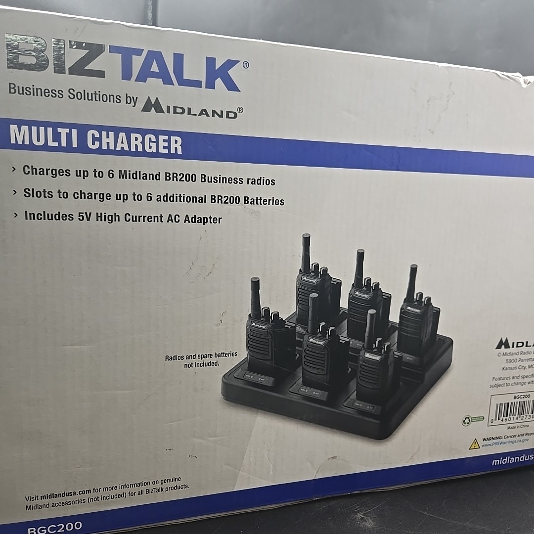 Midland BGC200 BizTalk Charger – Charge 6 BR200 Radios Fast & Reliable