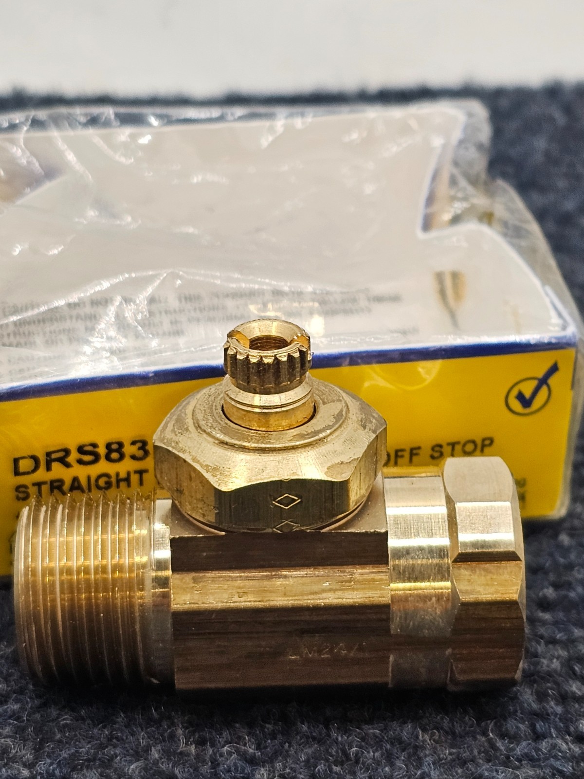 BrassCraft DRS83X R: 1/2 in. FIP x 1/2 in. MIP Integral Shut-Off Valve
