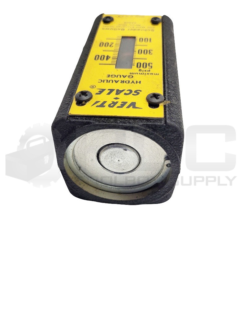 NEW SCHRADER BELLOWS 500-100 HYHDRAULIC GAUGE VERT SCALE