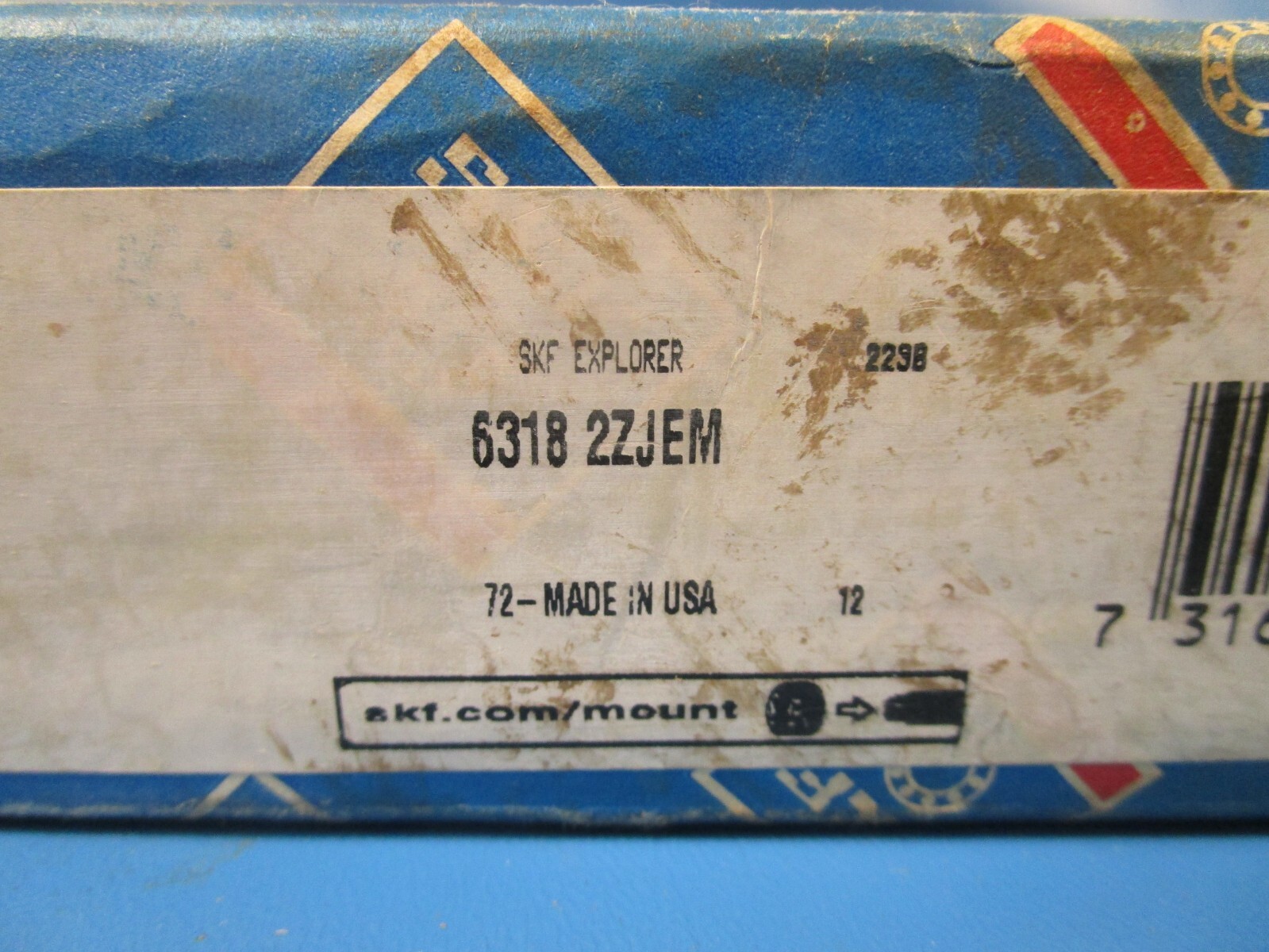 SKF 6318 2Z JEM, Double Shielded Radial Ball Bearing, Bore 90 mm, OD 190 mm