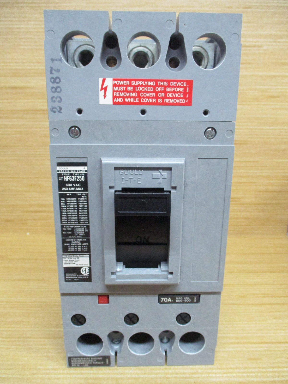 Gould HF63F250 ITE Circuit Breaker 250 AMP