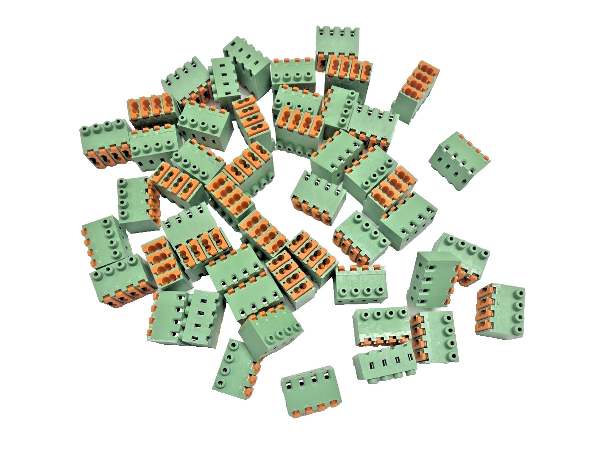 LOT OF 50, FK-MPT, PHOENIX CONTACT NICT-4AA/1A CONNECTOR TERMINAL 4-POLE, NEW