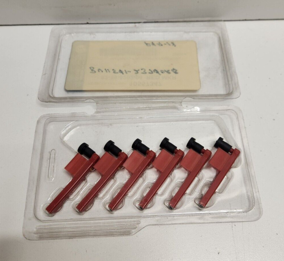LOT OF 6 NEW OLD STOCK! GRAPHIC CONTROLS RED CHART RECORDER PENS 10557347