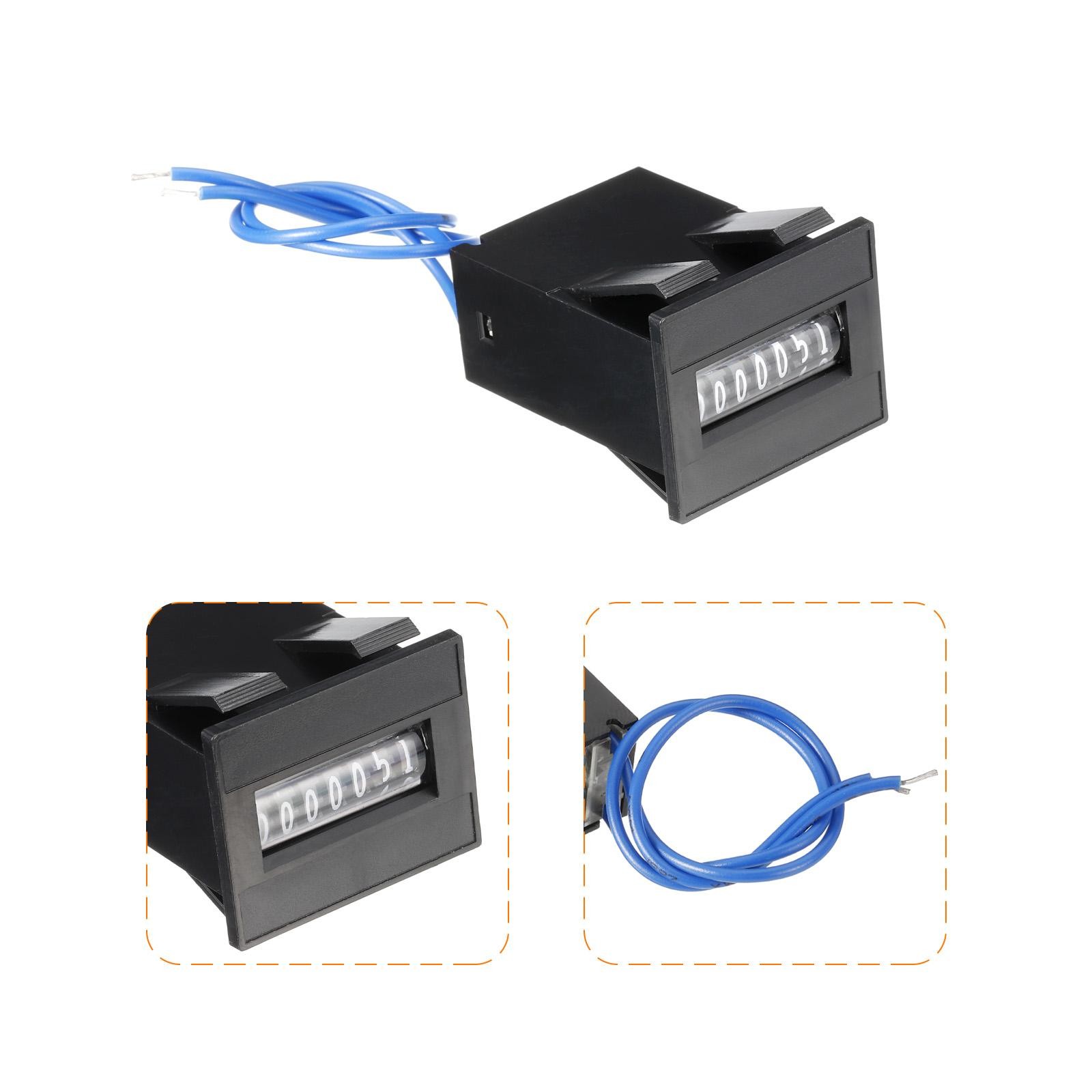 Electromagnetic Counter 7 Digit 0-9999999 Range Electronic Pulse Totalizer 7-24V