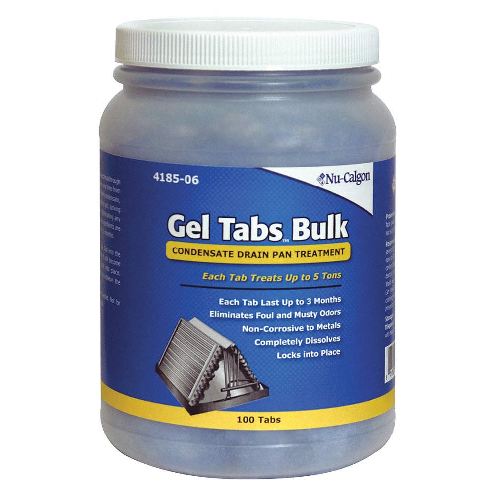 NU-CALGON 4185-06 Condensate Pan Treatment, Gel Tab, 5 ton 410X93